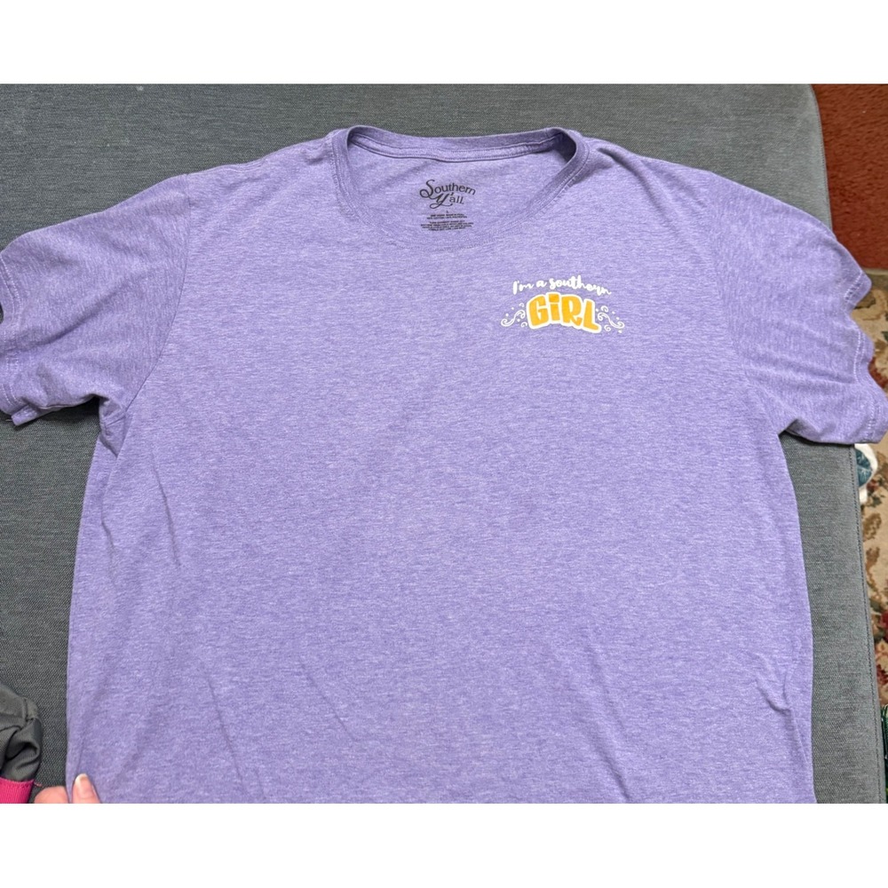 Southern Y'all Goose Bumps Purple Heather‎ Graphic T-Shirt Women Large L